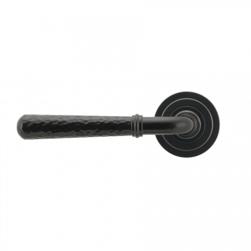 Black Hammered Newbury Lever on Rose Set (Art Deco Rose)